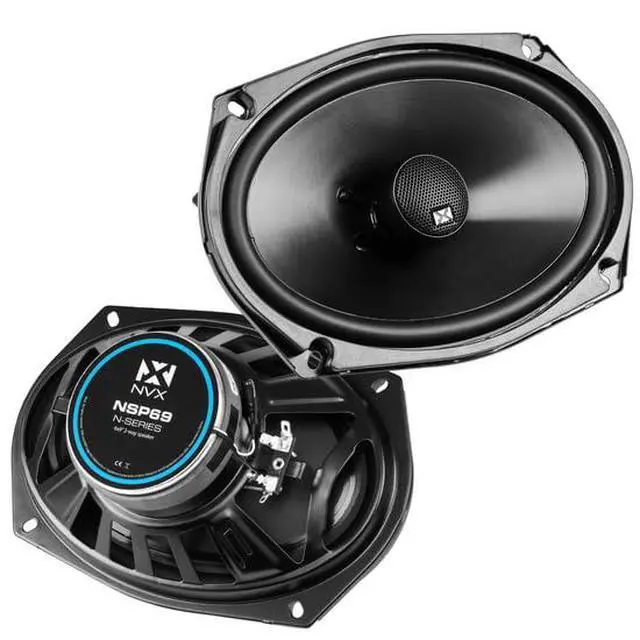 Alt view image 2 of 7 - Front Door Speaker Upgrade Kit for Nissan Rogue 2008-2013 Models | A pair of 6x9" 2-way speakers with plug-in harnesses for Nissan Rogue 2008-2013. No factory wire cutting required