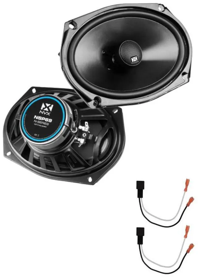 Main image of Front Door Speaker Upgrade Kit for Nissan Rogue 2008-2013 Models | A pair of 6x9" 2-way speakers with plug-in harnesses for Nissan Rogue 2008-2013. No factory wire cutting required