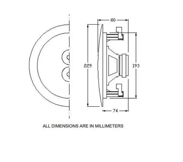Alt view image 2 of 2 - 6 1/2'' Single Stereo Ceiling Speaker - 50W RMS