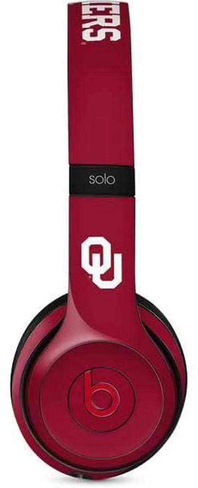 Main image of Decal Audio Skin Compatible with Beats Solo 3 Wireless - Officially Licensed University of Oklahoma Sooners Red Design