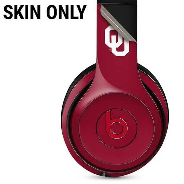 Alt view image 2 of 3 - Decal Audio Skin Compatible with Beats Solo 3 Wireless - Officially Licensed University of Oklahoma Sooners Red Design