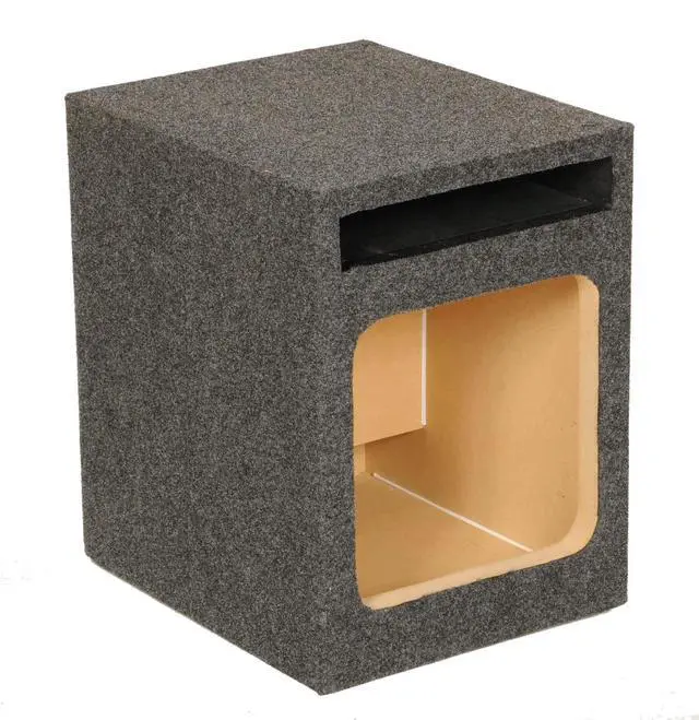 Alt view image 3 of 5 - QPower HD110 10" Single Heavy-Duty Vented Square Subwoofer Enclosure | Chair with Footrest, Outdoor Furniture for Patio, Balcony, Backyard, or Porch, Blue Stripe