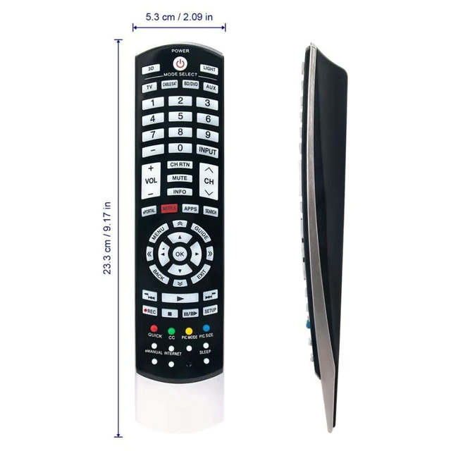 Alt view image 3 of 5 - CT-90395 TV Remote Control for Toshiba TV in Living Rooms or Rooms, Replacement Models CT-90367 CT-90404 CT-90408 CT-90366 CT-90368 CT-90369, Replacement Remote Compatible Models 55L6200U 42L6200U