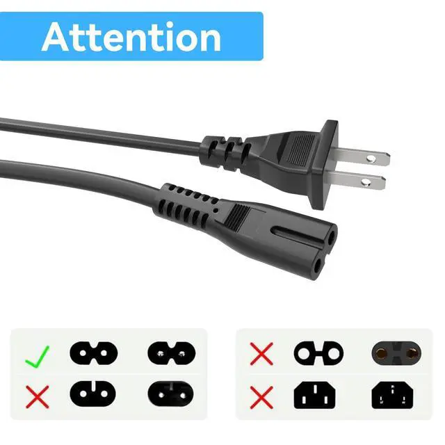 Alt view image 5 of 6 - AC Power Cord Cable for Hisense 65U6G 65U6GR 55U6G 55U6GR LED TV