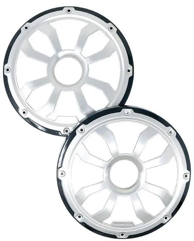 Main image of HXM65FGB - 6.5" Flush Mount Speaker Grills - Black/Brushed Aluminum (Pair)