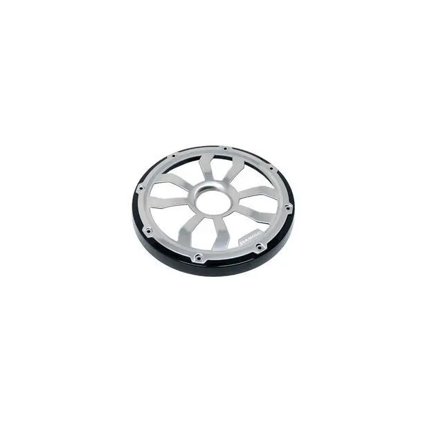 Alt view image 4 of 4 - HXM65FGB - 6.5" Flush Mount Speaker Grills - Black/Brushed Aluminum (Pair)