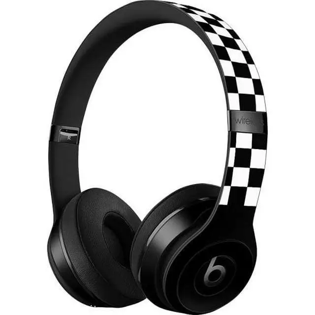 Alt view image 3 of 3 - Decal Audio Skin Compatible with Beats Solo 3 Wireless - Checkerboard Split Design