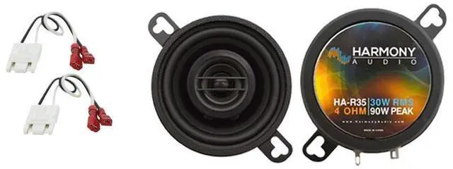 Main image of Fits 1973-1987 Chevy Blazer 3.5" Dash Speakers with Harness | Direct factory replacement upgrade kit, plug-and-play wiring, crisp sound for classic GM trucks, 90W power, 3.5 inch size