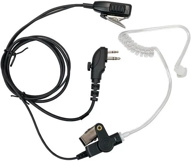 Main image of in-Ear Clear Coil Tube Earbud Headset PTT Mic for HYTERA HYT Single Wire 2-Pin Radio