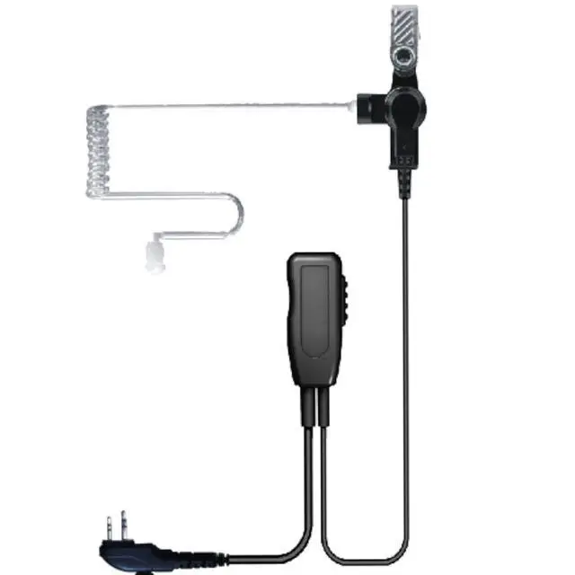 Alt view image 7 of 7 - in-Ear Clear Coil Tube Earbud Headset PTT Mic for HYTERA HYT Single Wire 2-Pin Radio