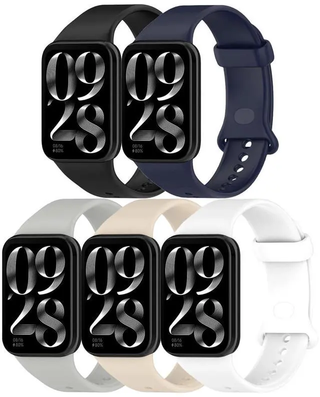 Main image of Straps for Xiaomi Mi Smart Band 8Pro 9Pro 10Pro and Redmi Watch 4 5 6, Silicone Watch Bands for Men Women