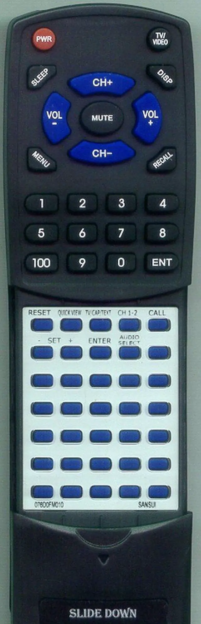 Main image of Replacement Remote Control for SANSUI TVS2746, TVS2746B, TVS2746A, TVS2746C, TVS2745