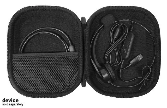 Alt view image 4 of 6 - Headset Case for Jabra Biz 1500, Evolve 65, 40 UC; Plantronics Voyager 104, Blackwire C5220, C3220, C225, Also for Mpow Pro, M5, M5 Pro, HC5, V5.0, TaoTronics, YAMAYN Wireless Headset