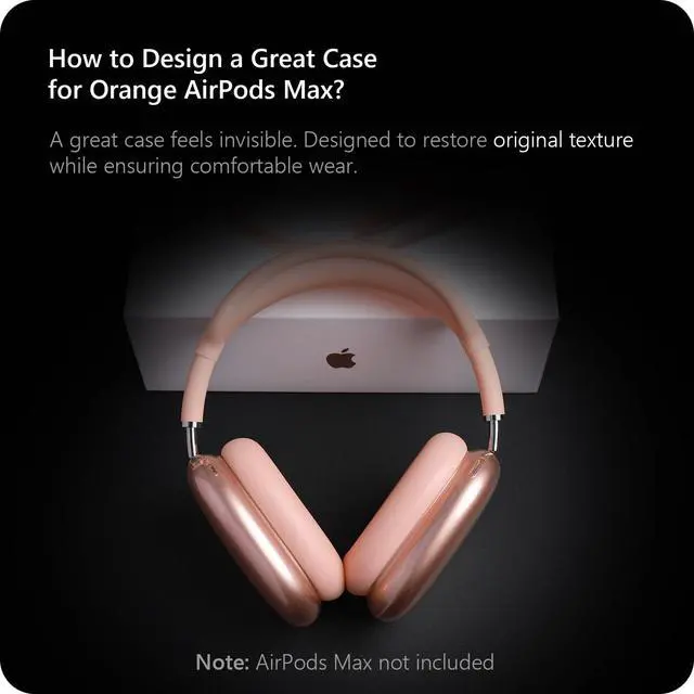 Alt view image 2 of 7 - Silicone Case Cover for AirPods Max Headphone (for Orange)