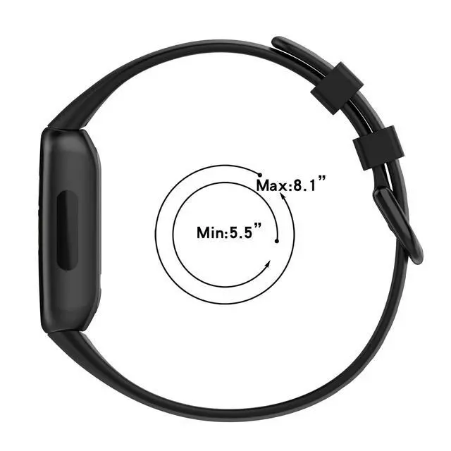 Alt view image 3 of 7 - Silicone Wristband Replacement Sports Straps Bracelet Compatible with Fitbit Inspire 3 Health & Fitness Tracker -small size 5.5-8.1