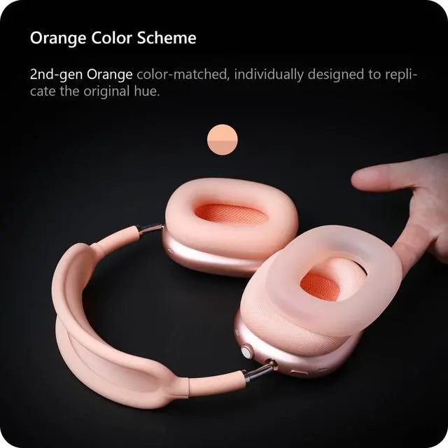 Alt view image 3 of 7 - Silicone Case Cover for AirPods Max Headphone (for Orange)
