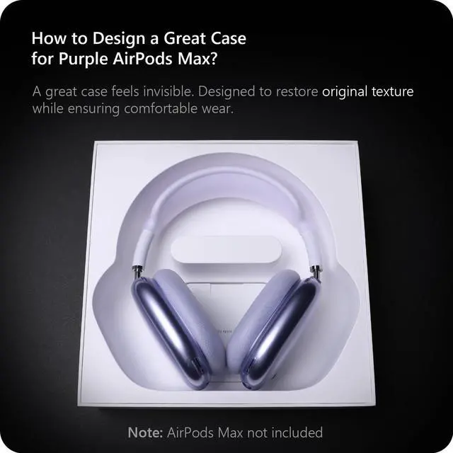 Alt view image 2 of 7 - Silicone Case Cover for AirPods Max Headphone (for Purple)