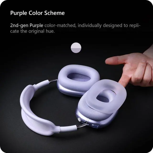 Alt view image 3 of 7 - Silicone Case Cover for AirPods Max Headphone (for Purple)