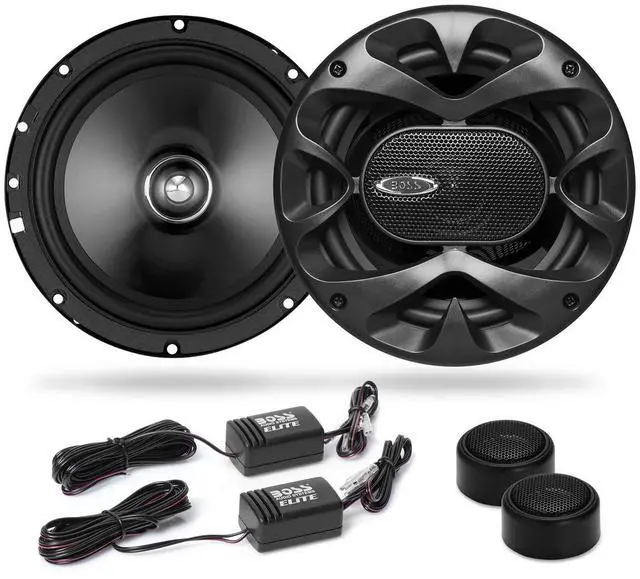 Main image of Elite BCK65 Component Car Speaker System - 2 6.5 Inch Speakers, 2 Tweeters, 2 Crossovers, 350 Watts Max Power