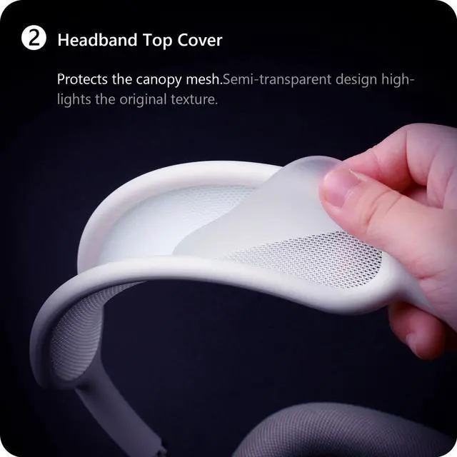 Alt view image 7 of 7 - Silicone Case Cover for AirPods Max Headphone (for Purple)