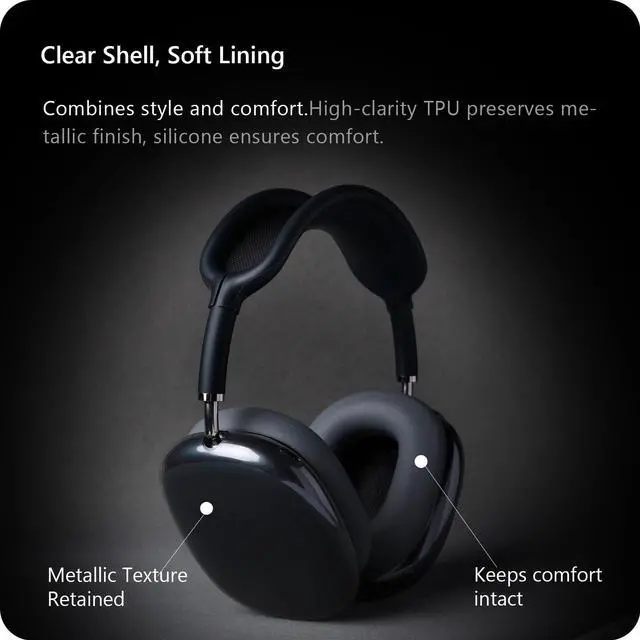 Alt view image 4 of 7 - Silicone Case Cover for AirPods Max Headphone (for Midnight)