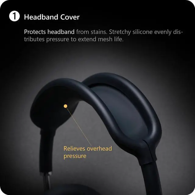Alt view image 6 of 7 - Silicone Case Cover for AirPods Max Headphone (for Midnight)
