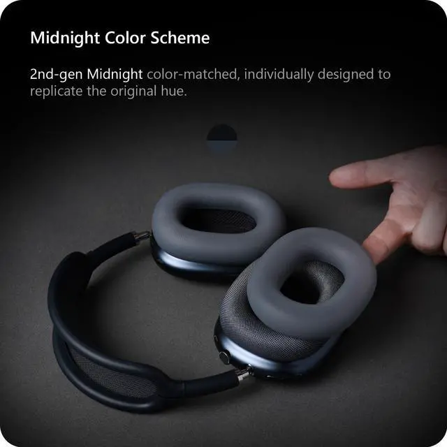 Alt view image 3 of 7 - Silicone Case Cover for AirPods Max Headphone (for Midnight)