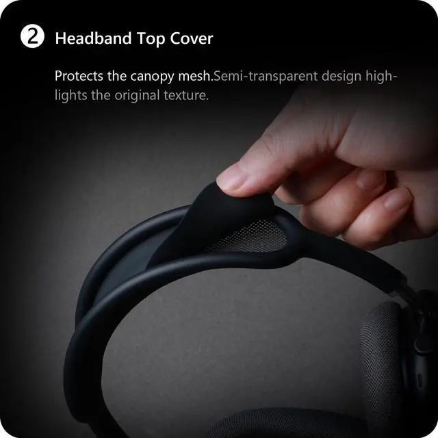 Alt view image 7 of 7 - Silicone Case Cover for AirPods Max Headphone (for Midnight)