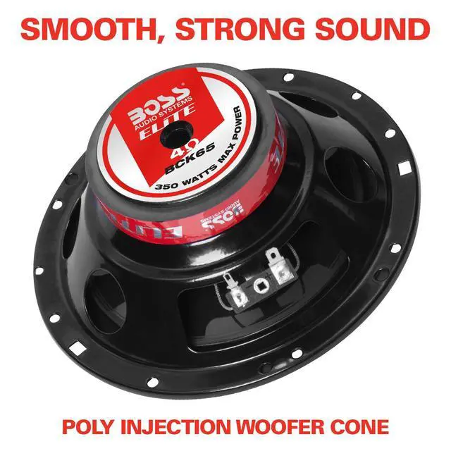 Alt view image 5 of 5 - Elite BCK65 Component Car Speaker System - 2 6.5 Inch Speakers, 2 Tweeters, 2 Crossovers, 350 Watts Max Power