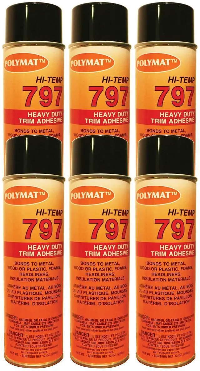 Main image of QTY6 797 Hi Temp Spray Adhesive Can high Temperature Headliner Glue