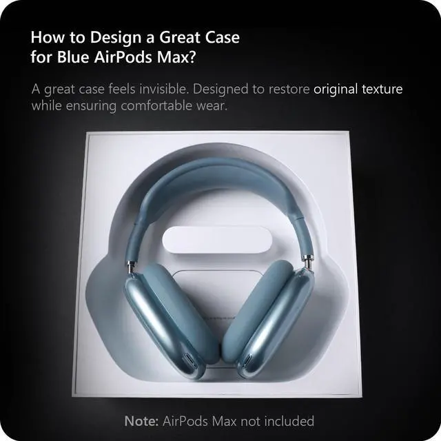 Alt view image 2 of 7 - Silicone Case Cover for AirPods Max Headphone (for Blue)