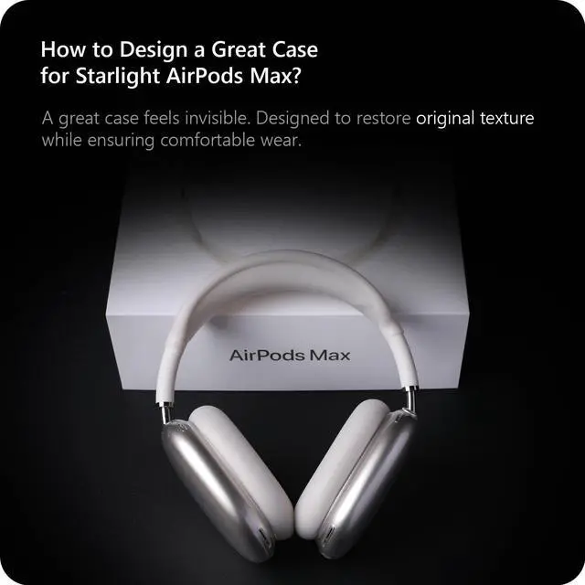 Alt view image 2 of 7 - Silicone Case Cover for AirPods Max Headphone (for Starlight)