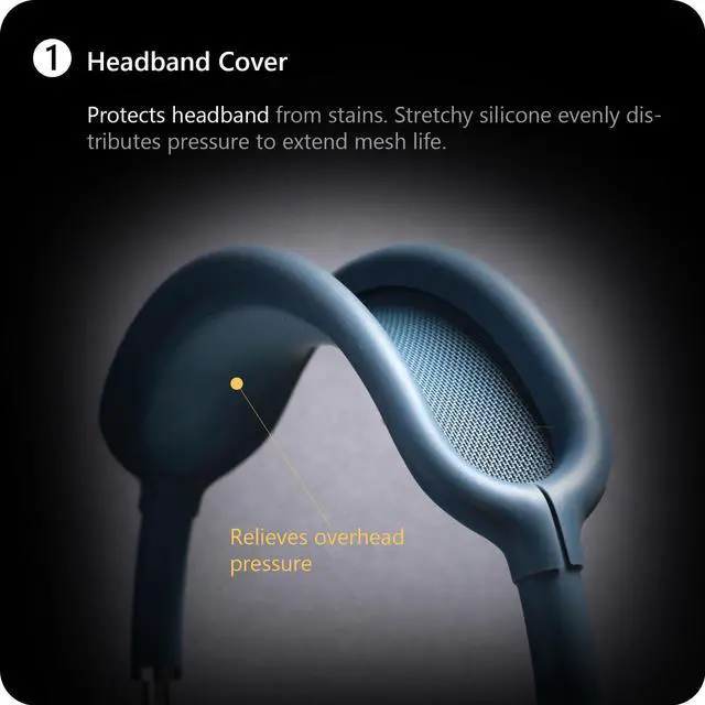 Alt view image 6 of 7 - Silicone Case Cover for AirPods Max Headphone (for Blue)