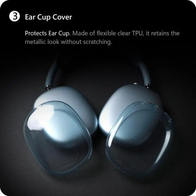 Alt view image 7 of 7 - Silicone Case Cover for AirPods Max Headphone (for Blue)
