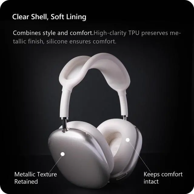 Alt view image 4 of 7 - Silicone Case Cover for AirPods Max Headphone (for Starlight)