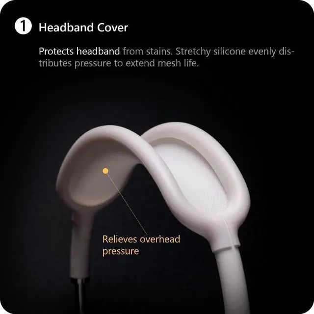 Alt view image 6 of 7 - Silicone Case Cover for AirPods Max Headphone (for Starlight)