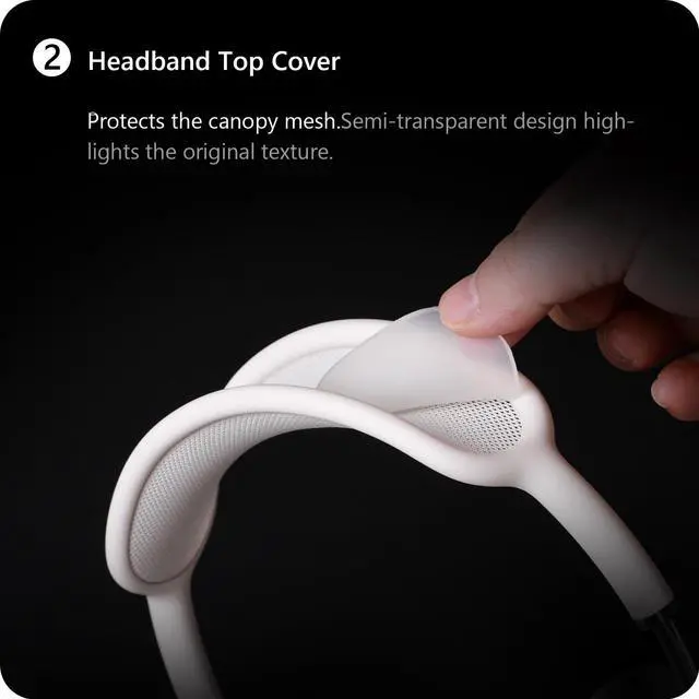 Alt view image 7 of 7 - Silicone Case Cover for AirPods Max Headphone (for Starlight)