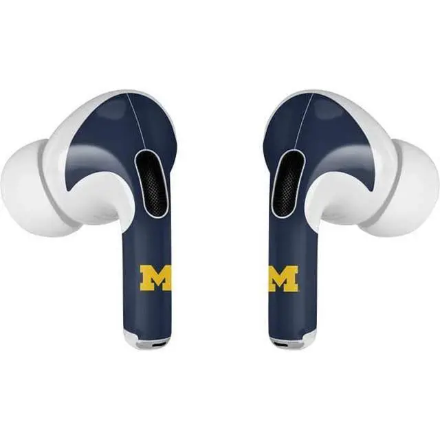 Alt view image 3 of 4 - Decal Audio Skin Compatible with Apple AirPods Pro - Officially Licensed University of Michigan Wolverines M Design