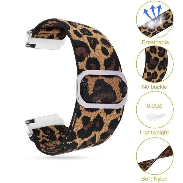 Alt view image 3 of 5 - Compatible for Garmin vivomove Trend Band, Stretch Elastics Nylon Adjustable Replacement Strap Accessories Compatible for Garmin vivomove Trend 40 mm Smartwatch