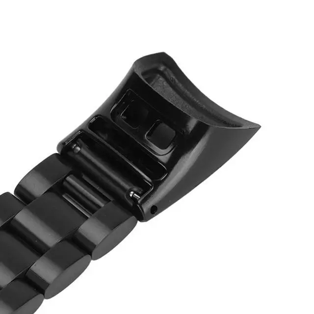 Alt view image 5 of 7 - Stainless Steel Straps for Band 5 4, Butterfly Folding Clasp Dressy Smartwatch Replacement Straps for Women Men