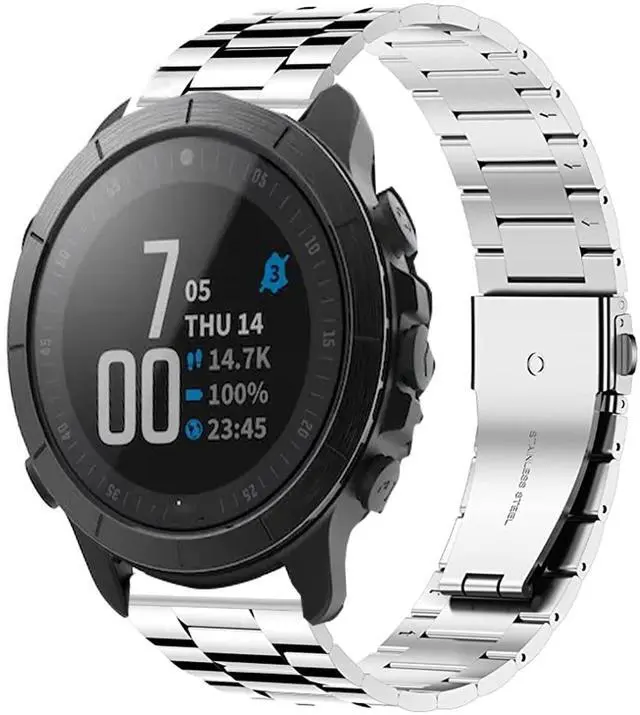 Main image of Compatible with Wahoo ELEMNT Rival Band, Quick Release Stainless Steel Metal Replacement Straps Compatible for Compatible with Wahoo ELEMNT Rival Smartwatch
