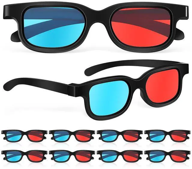 Main image of 10 Pcs 3D Movie Glasses 3 Dimensional Glasses 3D Viewing Glasses for Viewing 3D Movies Games Projector Computer Screen Game DVD Film Television Home, 15.50X15.50X3.80CM, U77SE111251M2GPZ38