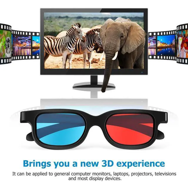 Alt view image 3 of 7 - 10 Pcs 3D Movie Glasses 3 Dimensional Glasses 3D Viewing Glasses for Viewing 3D Movies Games Projector Computer Screen Game DVD Film Television Home, 15.50X15.50X3.80CM, U77SE111251M2GPZ38