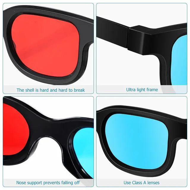 Alt view image 5 of 7 - 10 Pcs 3D Movie Glasses 3 Dimensional Glasses 3D Viewing Glasses for Viewing 3D Movies Games Projector Computer Screen Game DVD Film Television Home, 15.50X15.50X3.80CM, U77SE111251M2GPZ38