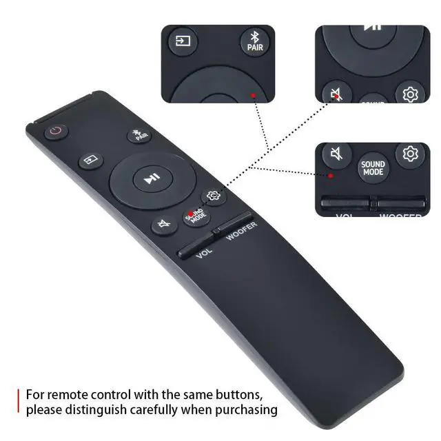 Alt view image 5 of 6 - Replacement Soundbar Remote Control Controller for HW-A60M HW-A60M/ZA 3.1 Channel Soundbar System