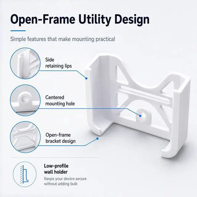 Alt view image 5 of 7 - Wall Mount for Unifi Cloud Gateway Ultra, Wall Bracket for UCG Ultra - White UCG-Ultra