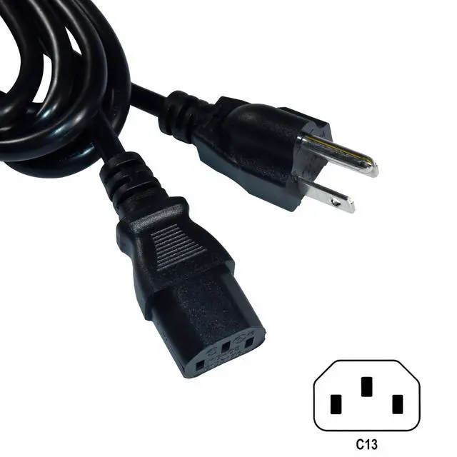 Alt view image 2 of 7 - 10ft AC Power Cord for KRK Expose E8B / 12sHO / 12s / 10s Powered Subwoofer Mains Cable Plug Wire
