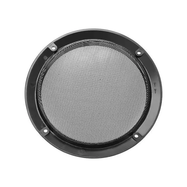 Alt view image 3 of 4 - 2pcs 8" Speaker Grill Mesh Decorative Circle Woofer Guard Protector Cover Accessories Silver