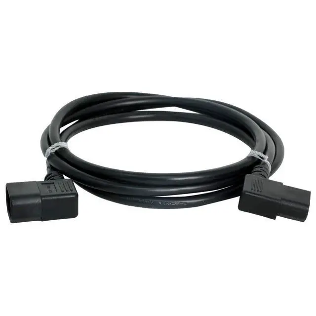 Alt view image 2 of 2 - C14 Right to C13 Left Power Cord - 6 Foot, 10A/250V, 18/3 SJT, IEC 60320 - Part # IBX-6424-06