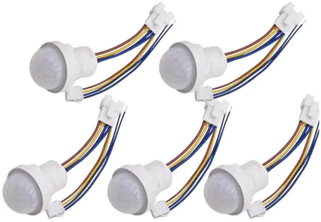 Main image of 5/10pcs Pir Infrared Motion Automatic Light Sensor IR Detector Switch 12V 24V DC 110V 220V AC Human Body Induction Night Lamp(5pcs 100-240VAC)